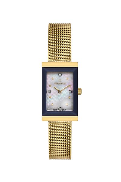 Essence D1213.129 Stone Design Wicker/Steel Cord Rectangular Dial Steel Case 5 Atm Water Resistant