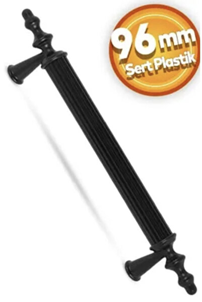 EFAKS Kumru 96 Mm Mat Siyah Çekmece Dolap Mobilya Kulpu Sert Plastik Polimer