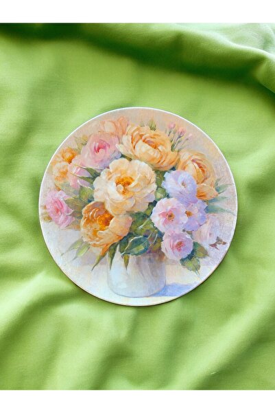 unique florya Duvar Tabağı Dekoratif Duvar Süsü Kedi Köpek Desenli 26cm El Ya...