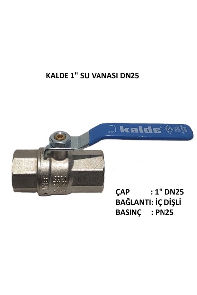 KALDE 1" Küresel Su Vanası DN25 - Water Valve PN25
