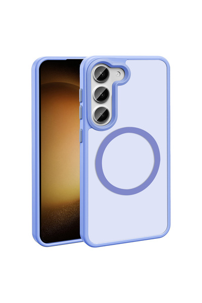 Hatreds Galaxy S24 FE Uyumlu Renkli Mat Tasarımlı Magsafe Özellikli Silikon K...