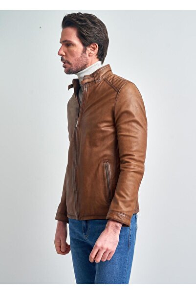 Pierre Cardin Mathieu Elite Erkek Gerçek Deri Ceket Fermuarli