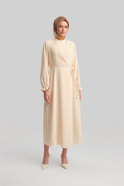 Armine Ort9230 Model Wrap Dress - Aytaş Detailed