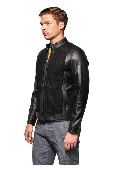 Pierre Cardin سترة جلدية للرجال