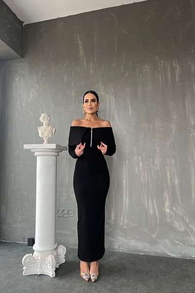 kamacibutik Rochie cu fermoar fără umeri