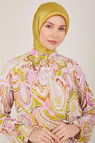 Armine Sim Detaylı Viskon Elbise 23y9638 Pembe