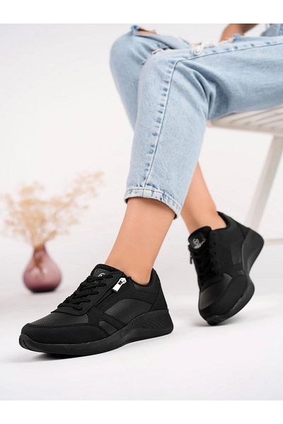 Ayakkabı Ülkesi Pantofi sport ortopedici de zi cu zi pentru femei, cu fermoar lateral