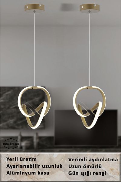 Trend Kitchen Infinitum Trend 2 Pieces Antique Pendant Lamp Living Room Kitchen, Living Room Hall Chandelier Lighting
