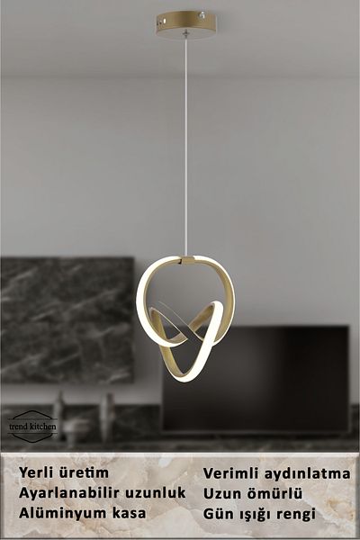 Trend Kitchen Infinitum Trend 3 Pieces Antique Pendant Lamp Living Room Kitchen, Living Room Hall Chandelier Lighting