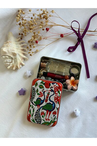 J&M jaco&Me Tavuskuşlu9 Desenli hediyelik metal kutu#sabun kutusu#anahtarlık ...