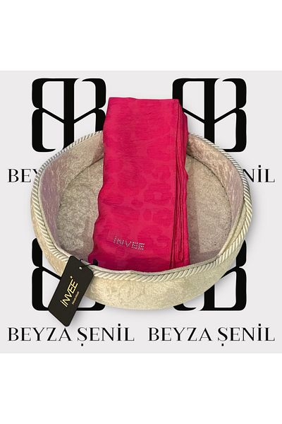 Invee Şal leopard fucsia INVEE 1329