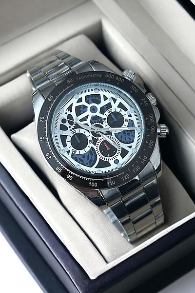 Güncel Vitrin Dignity Premium Silver/Blue Ipc Plated Men's Wrist Watch