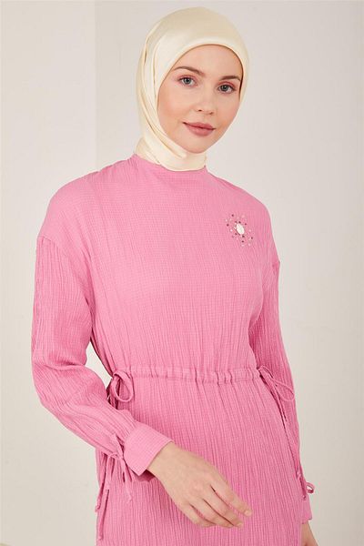 Armine Φόρεμα με ρυθμιζόμενη μέση Candy Pink - 23y9659