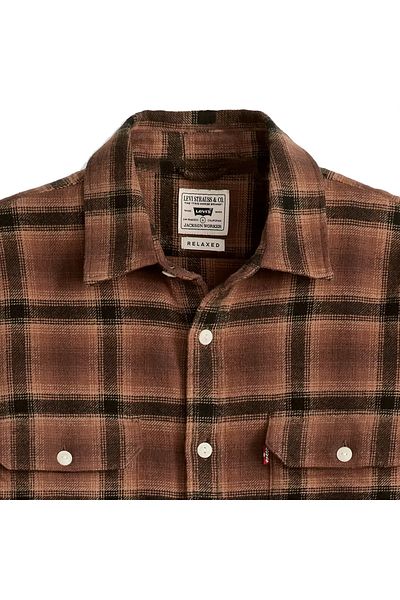 Levi's Риза JACKSON WORKER JAMES PLAID - Шоколад FO