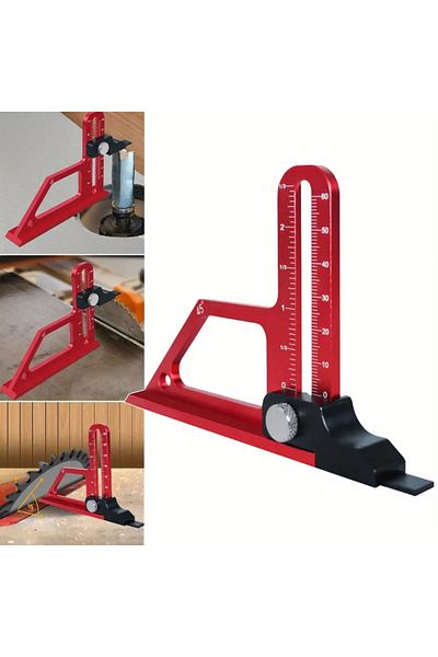 BGA Carpenter 0-60mm Depth Gauge Recliner Saw Height Gauge Ruler 45 Degree Angle Measuring Ruler