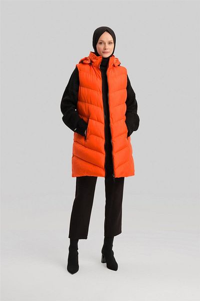 Armine Καπιτονέ Παλτό 23kd8306 Πορτοκαλί