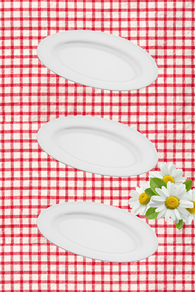 nazen MimHome Fast Kayık 25cm Sade Beyaz Tabak:HORECA Lokanta Servis:Peynir S...