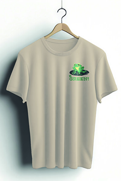 Zestia Μπλουζάκι Unisex, με στάμπα Be Green Tasarım, Κανονική εφαρμογή, 100% ...