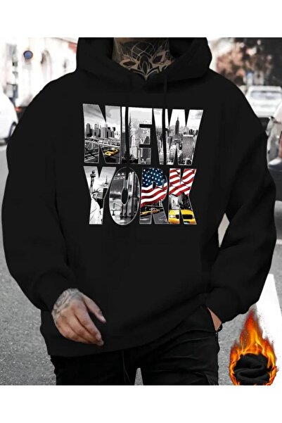 caddekombin Μοτίβο Newyork City Legend Φούτερ με κουκούλα Raster με 2 νήματα