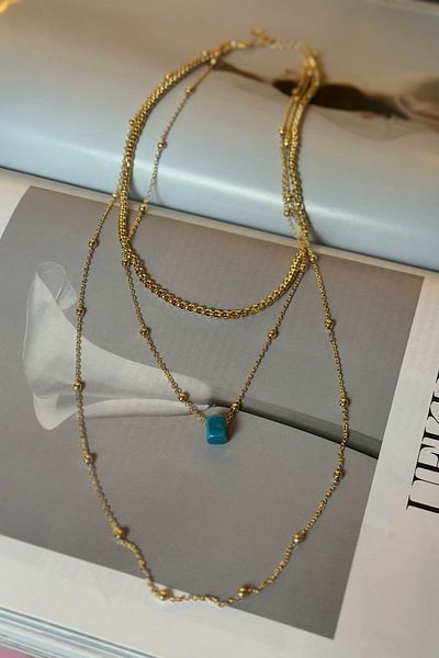 Trendy Butik سلسلة متماسكة قلادة واحدة ثلاثية