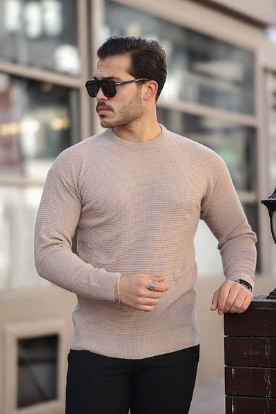 ROBERTO BORNOVA Πλεκτό πουλόβερ με τετράγωνο σχέδιο Crew Neck