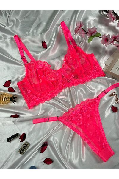 COLOR DE PIEL SUtien Elegant ROZ NEON FĂRĂ CAPACĂ FEMEI
