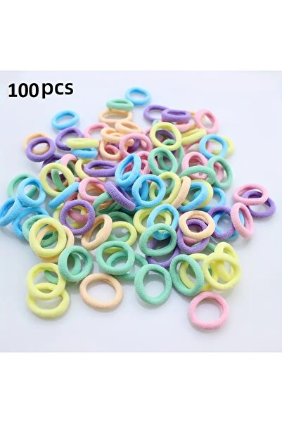 TNY 100 bucăți de agrafe de păr elastice de culori mixte, bentiță elastică mi...