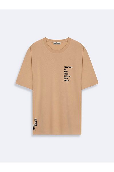 Ltb Brown Text T-shirt