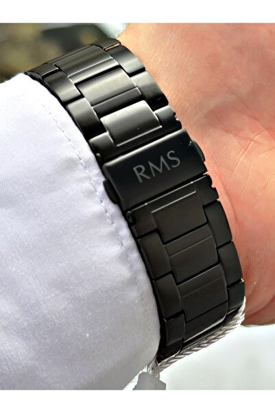 Romanson Özel Tasarım Köşeli Kadran Çelik Kordon Çelik Kasa Erkek Kol Saati 1487.04