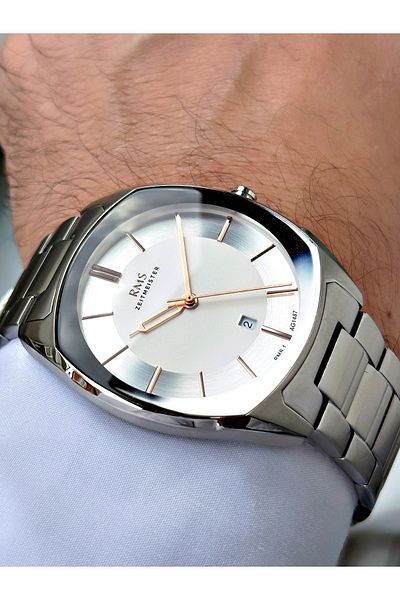 Romanson Custom Design Cornered Dial Steel Band Steel Case Men's Wrist Watch 1487.07