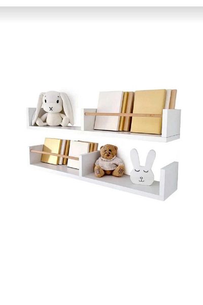 EGN WOODS 40+40 80 cm X2 Pcs Children's Room Montessori Bookshelf, Bathroom Organizer Shelf, Spice Rack