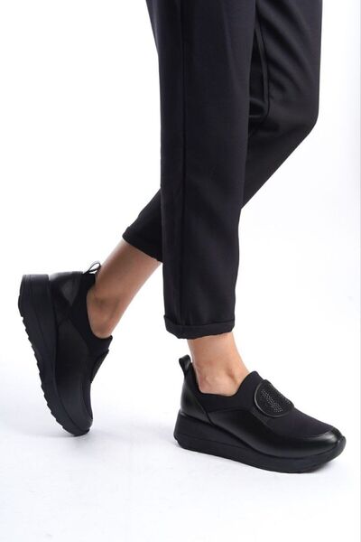 MOD10 Černé dámské boty pro volný čas Měkké ortopedické lehké dámské boty Plně ortopedické boty pro matku