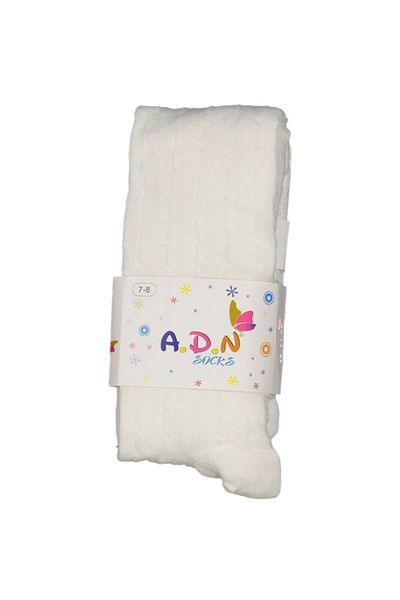 diamondstar Girl 7/8 Years Old Ecru Computer Embossed Pantyhose