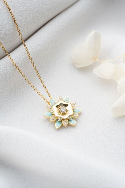 EDSA Silver 925 Ayar Gümüş Lotus Çiçeği Kolye