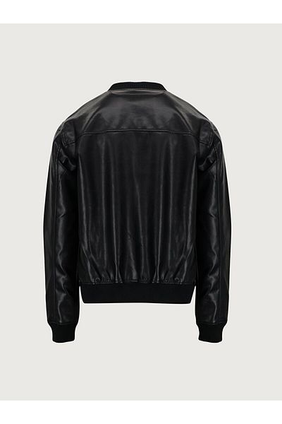 Ltb Knitwear Collar Plain Black Jacket