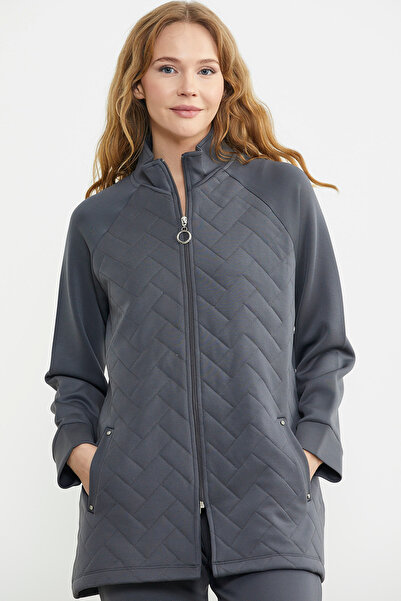 Sementa Kapitone Kombinli Fermuarlı Eşofman Takım - Antrasit