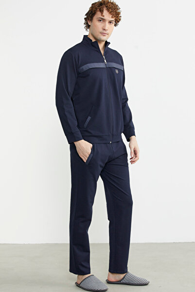 Sementa Σετ φόρμας με φερμουάρ Stand Collar - Navy Blue