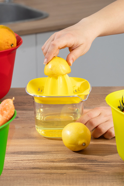 Porsima Org-174-1 Lemon Squeezer Set - Mixing Bowl with Strainer