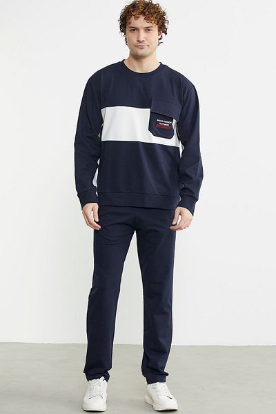 Sementa Σετ αθλητικών φόρμες Navy Blue Block ριγέ