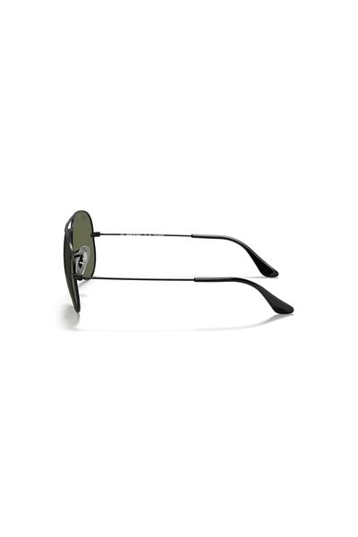 Ray-Ban نظارة شمسية راي بان بايلوت أفياتور كبيرة للجنسين، إطار معدني - Rb 3025 - مقاس العدسة: 58 مم - أسود