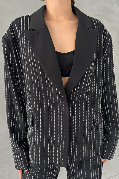 Seda Yalçın Atelier Black Snap Stones Premium Jacket