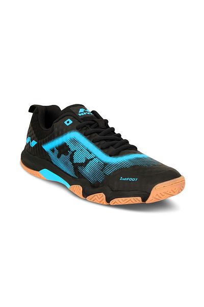 Nivia Powerstrike 2.0 Badminton Shoes | Black | 5 Uk/6 Us/39 Eu | Non-marking Round Sole