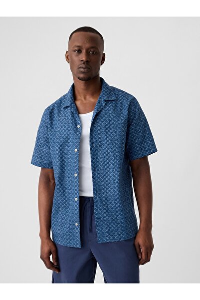 GAP ErkekStandart Fit Çiçek Desenli Vacay Gömlek