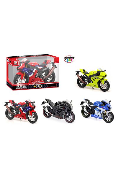 Power Joy Vroom Diecast Motorcycle License - Assorted - Piece1