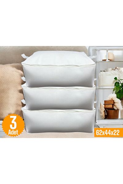 Balkan Room 3 Pieces White under Bed and Sofa Bed Type Storage 62 X 44 X 22 cm Xlarge