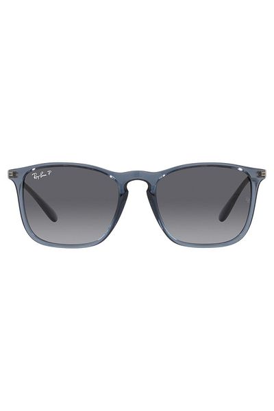 Ray-Ban نظارة شمسية راي بان مان مربعة كريس - Rb 4187 - مقاس العدسة: 54 مم - أزرق شفاف