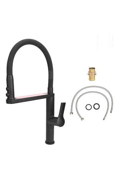 Boheme Black Flexible Pull-Out Kitchen Faucet