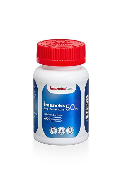 Imuneks Farma مكمل غذائي إيمونيكس 50 مجم مع بيتا جلوكان (1.3/1.6) 40 كبسولة