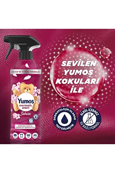 Yumoş Sprey Yıkanması Zor Eşyalar Için Giysi Spreyi Sakura 450 ml X2