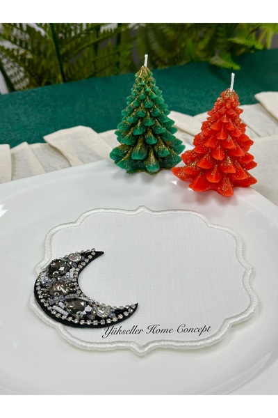 Yükseller Home Concept Yılbaşı Kristal Taş İşlemeli,Sunum,Kokteyl Peçetesi